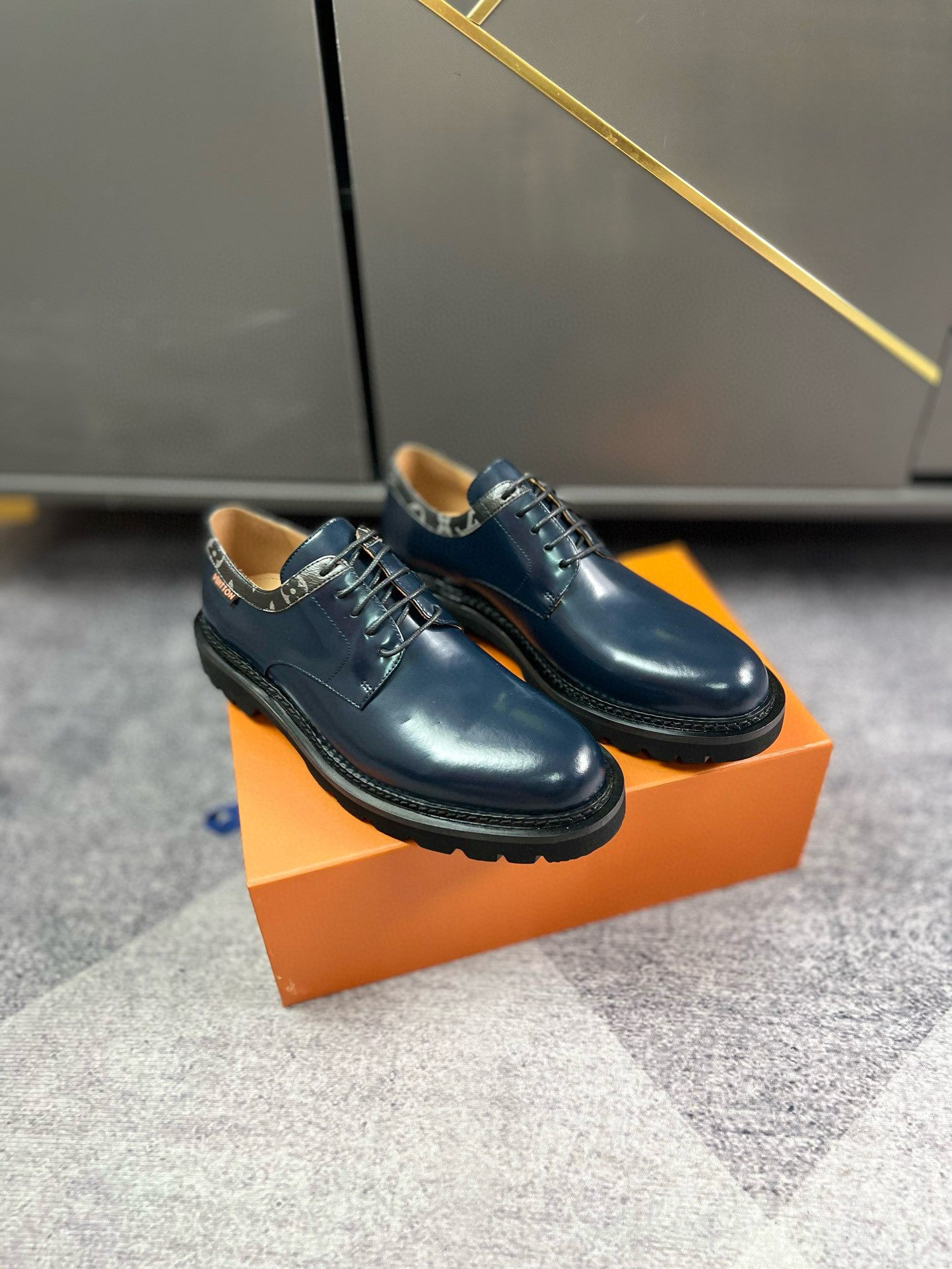Louis Vuitton Louis Loafer In Dark Blue Patent Leather