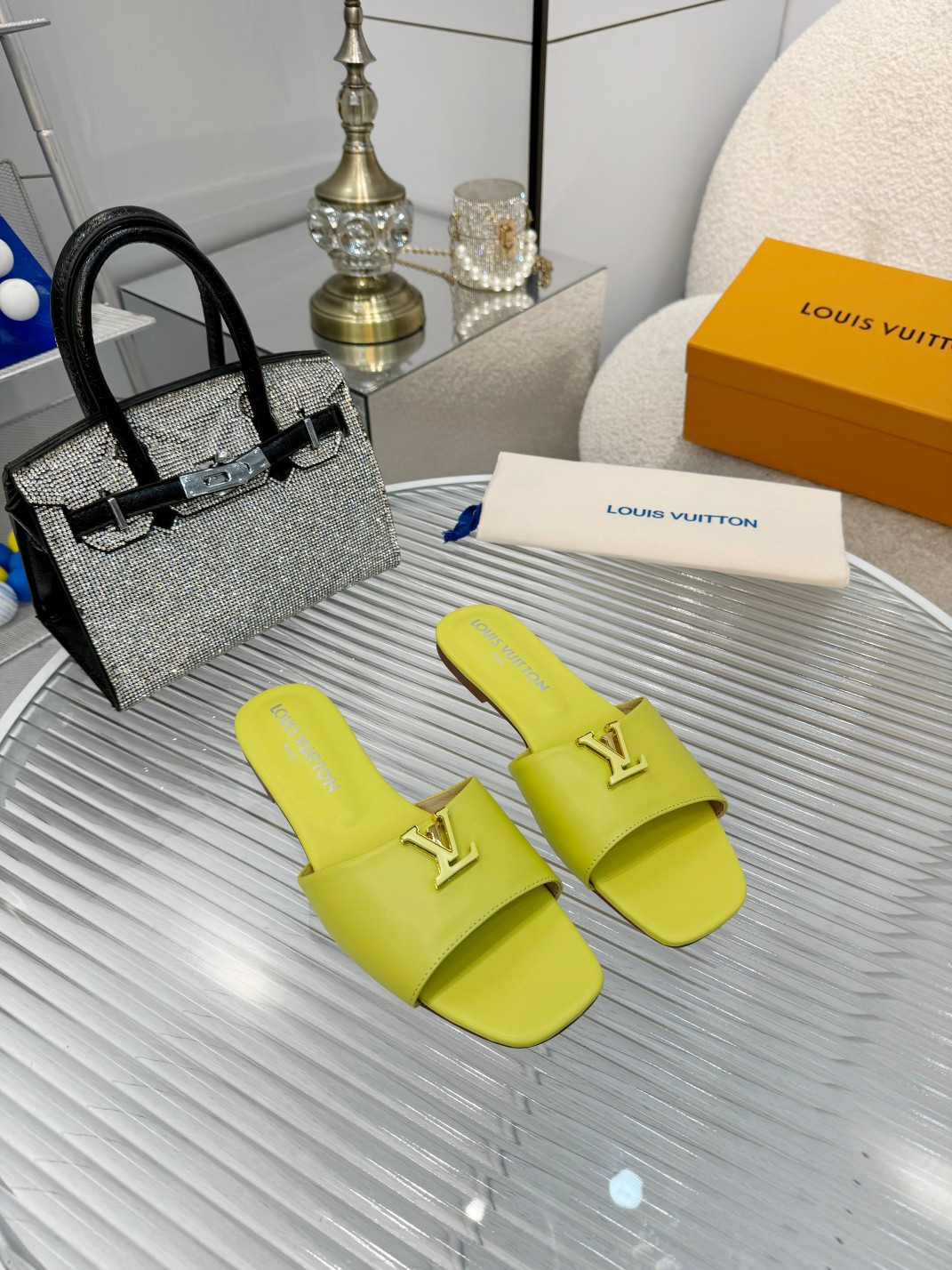 Louis Vuitton LV Capri Flat Mule In Yellow Leather