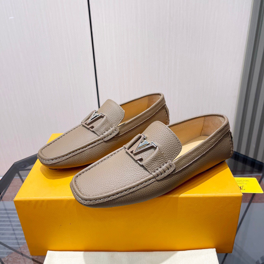 Louis Vuitton LV Initials Moccasin In Brown
