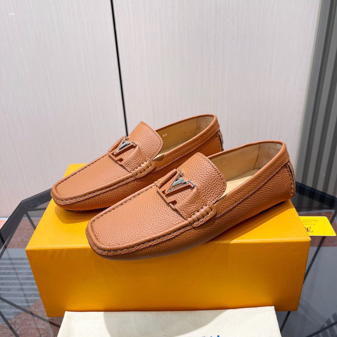 Louis Vuitton LV Initials Moccasin In Dark Orange