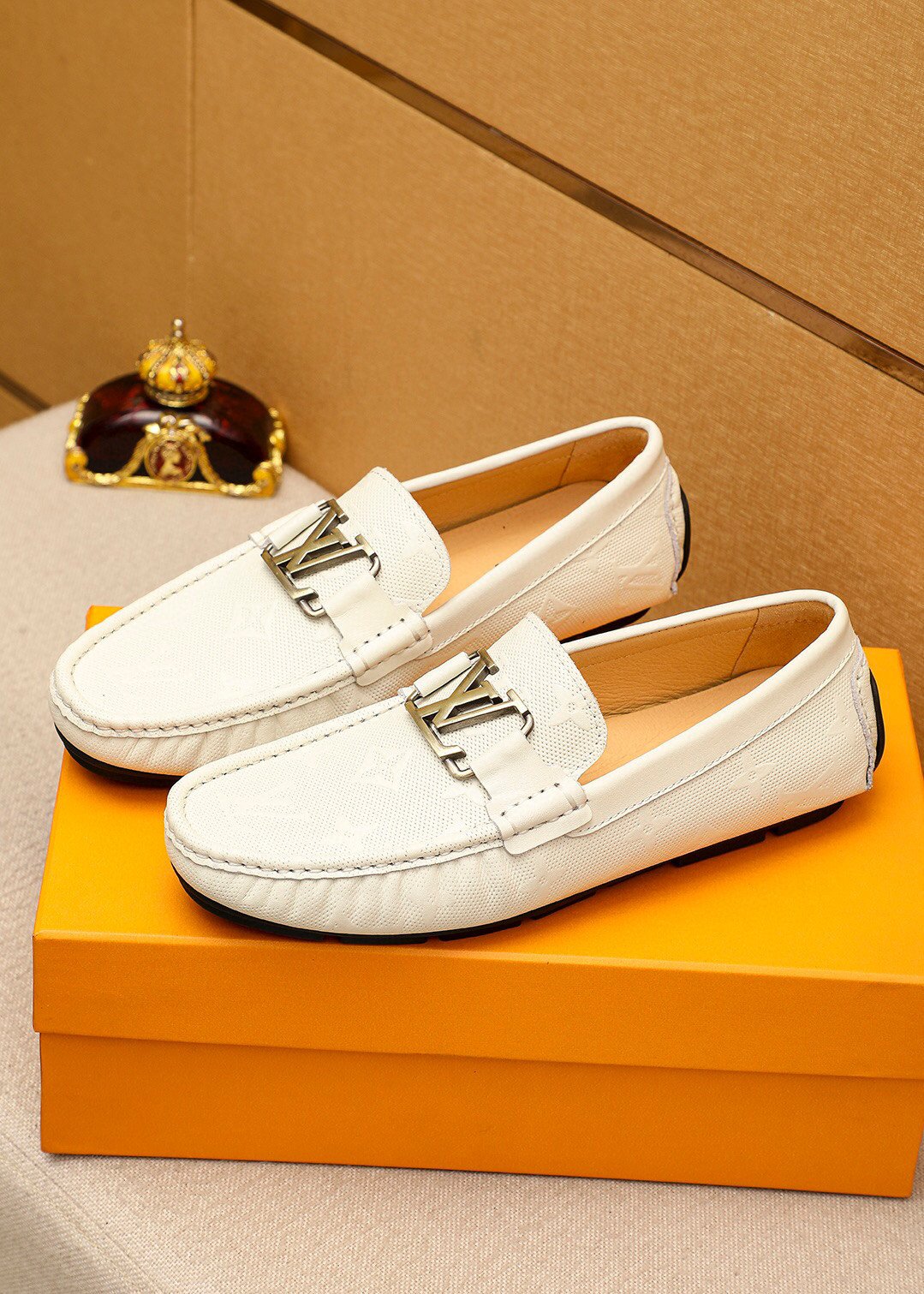 Louis Vuitton LV Monogram Driver Moccasin In White
