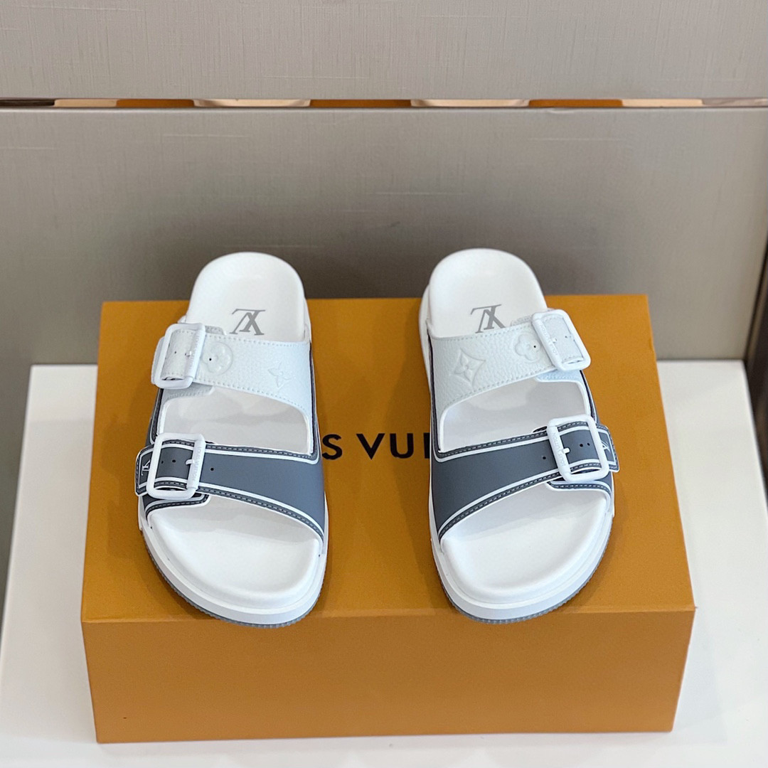 Louis Vuitton LV Trainer Mule In White, Men