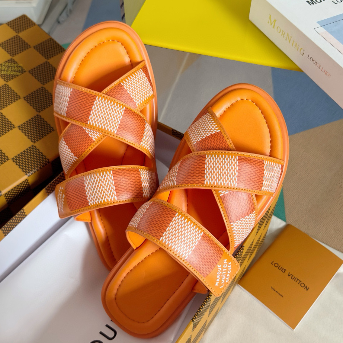 Louis Vuitton LV Venice Mule Slide Damier Orange