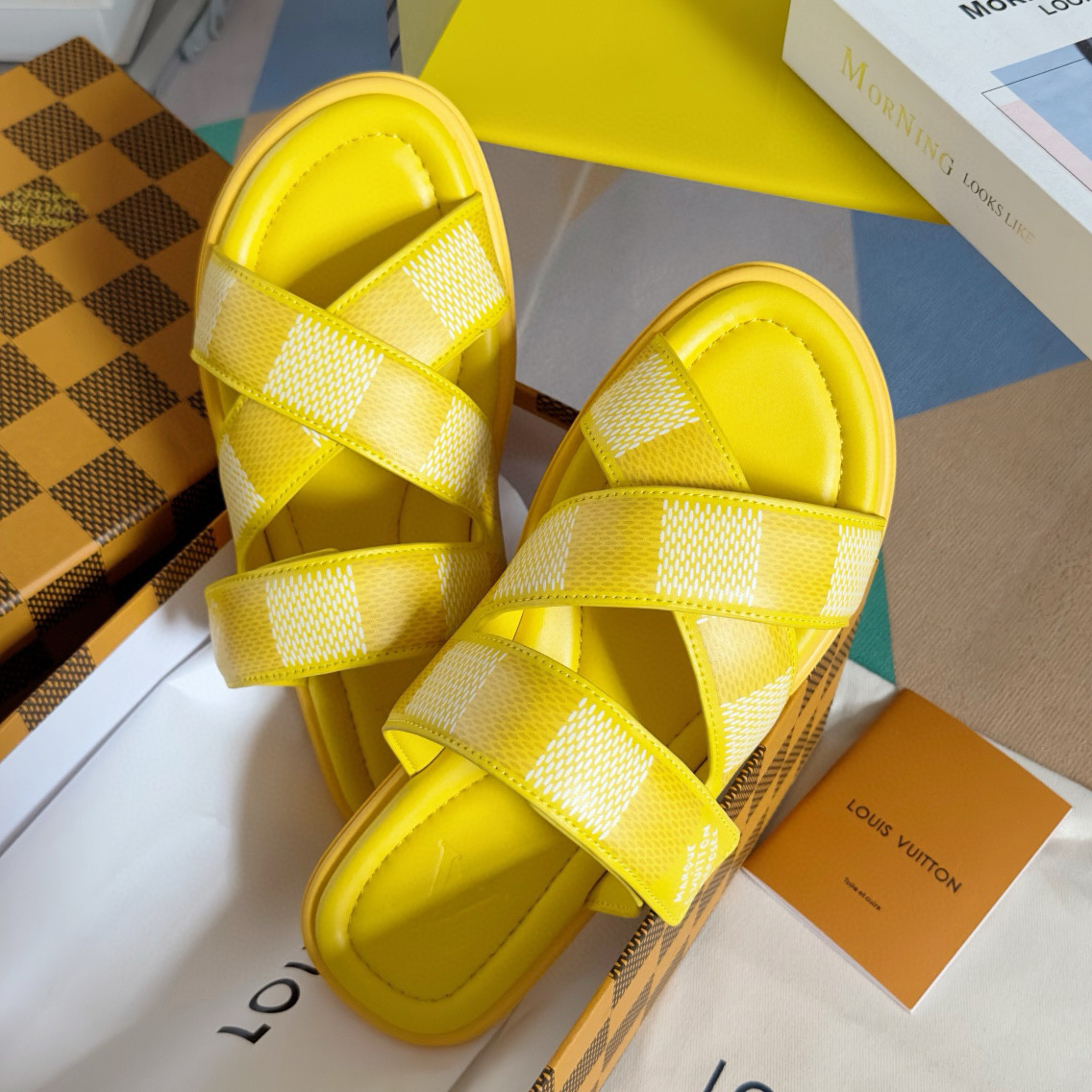 Louis Vuitton LV Venice Mule Slide Damier Yellow