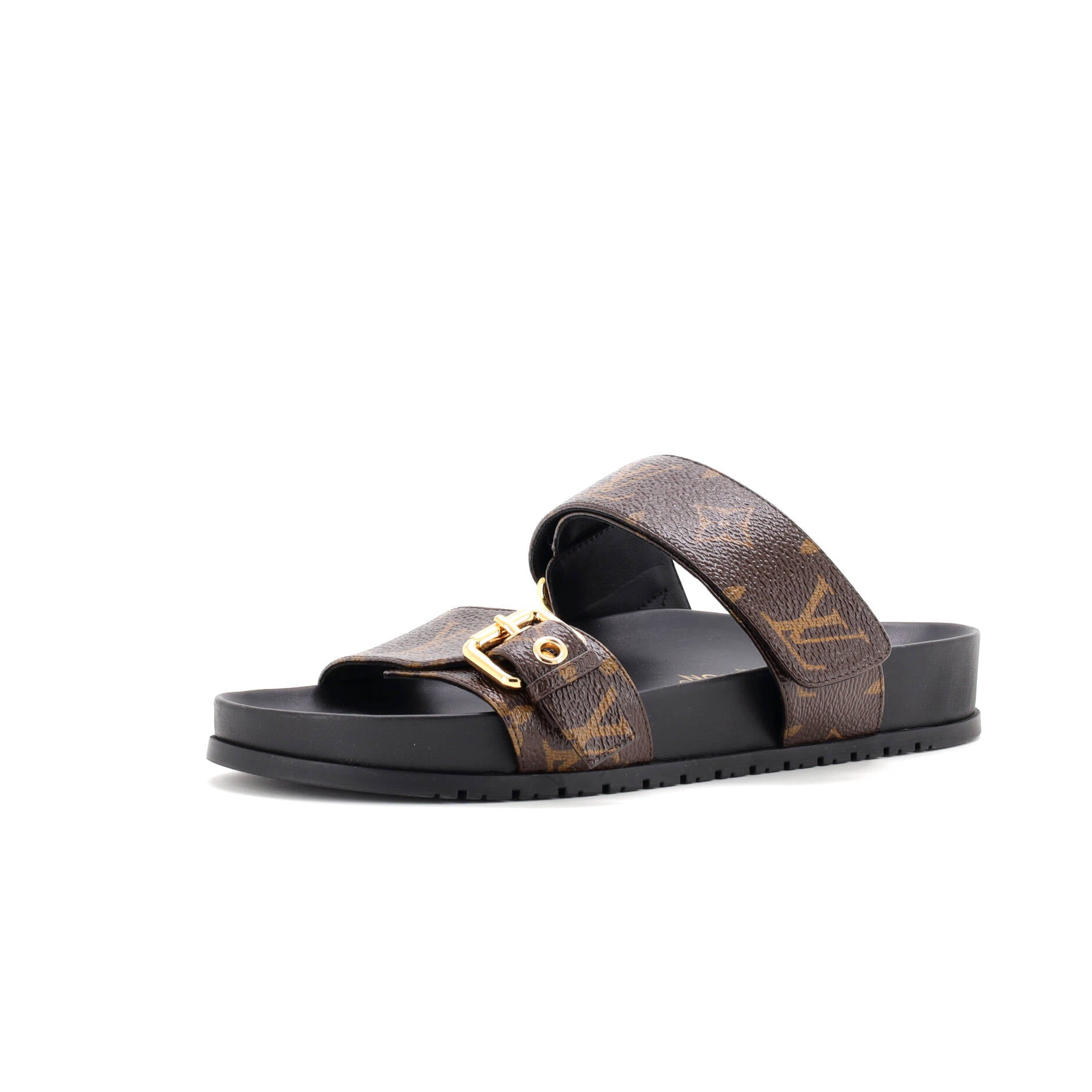 Louis Vuitton, LV Women's Bom Dia Flat Mules Monogram Canvas
