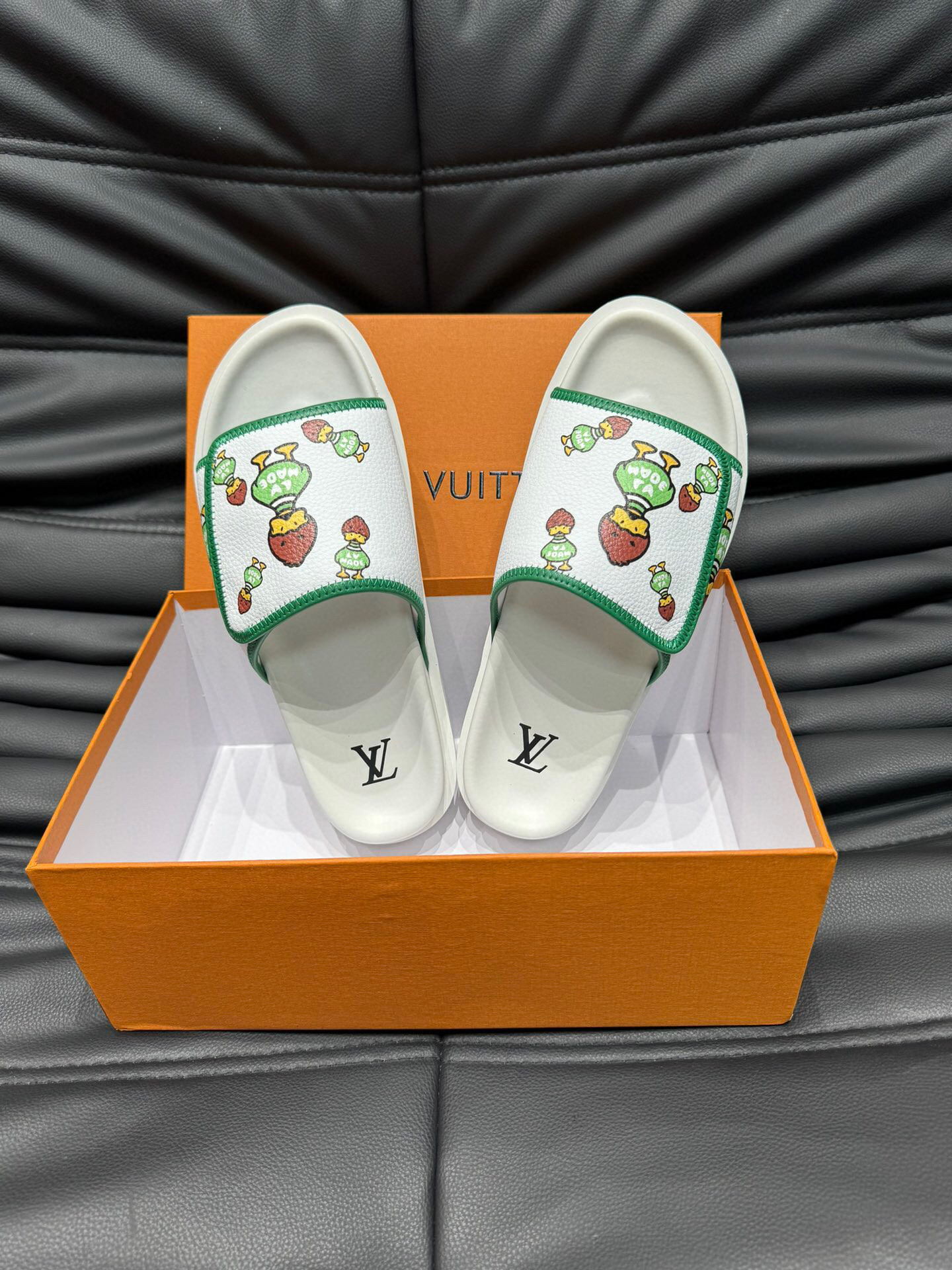 Louis Vuitton Made Duck Miami Mule Slides In White