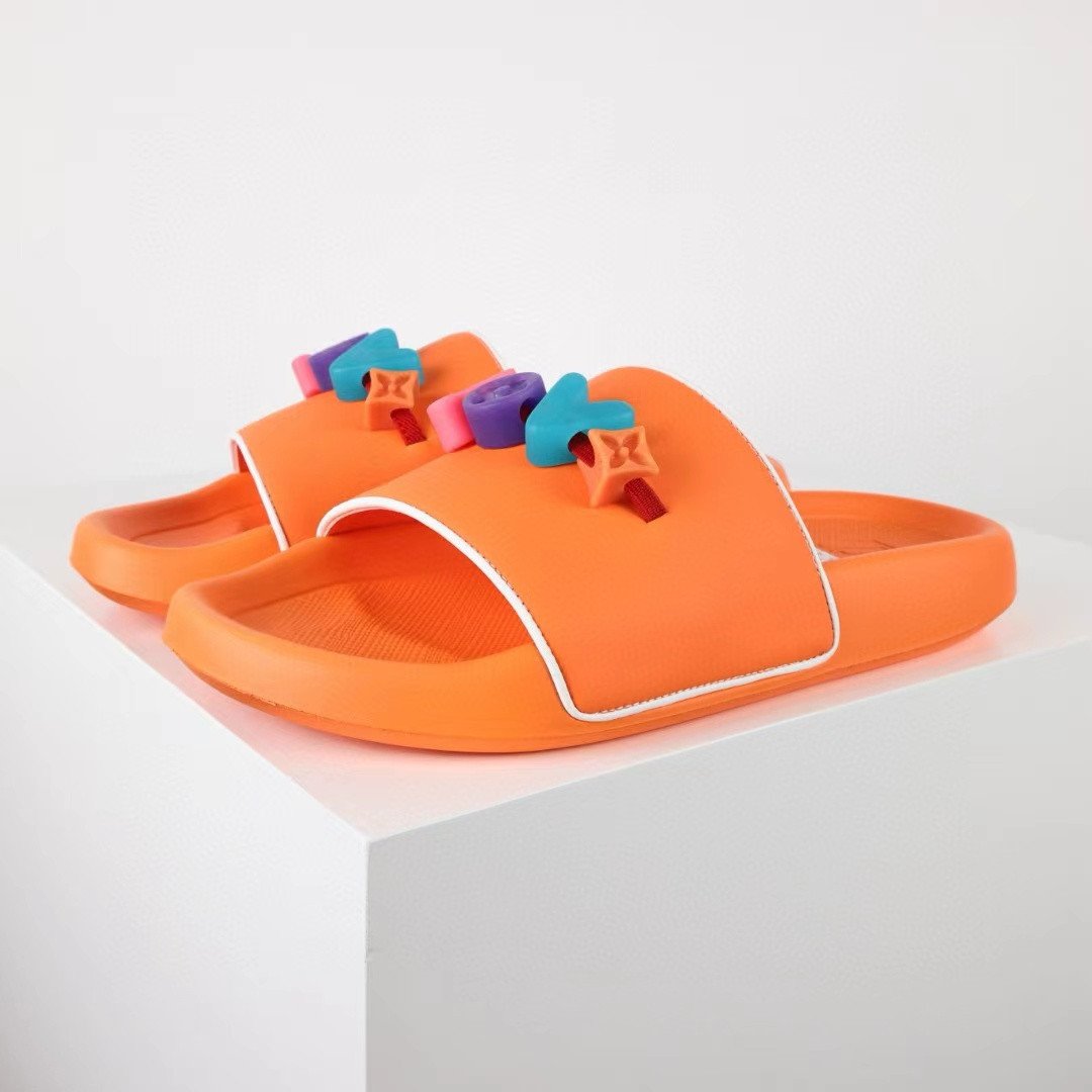Louis Vuitton Monogram Charm Mule Slide In Orange
