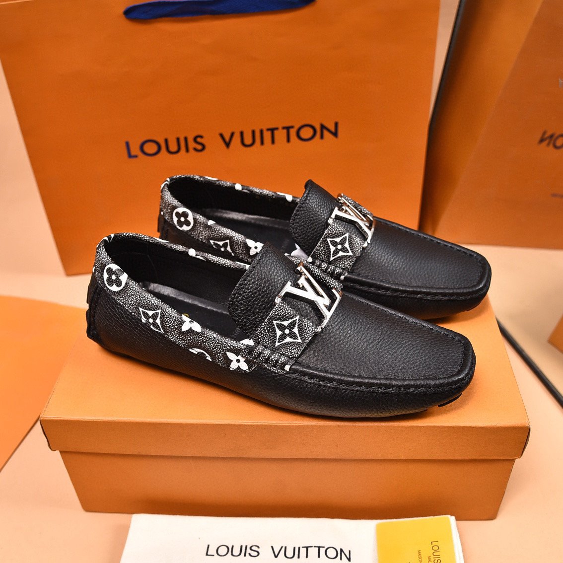 Louis Vuitton Monte Carlo Moccasin In Black