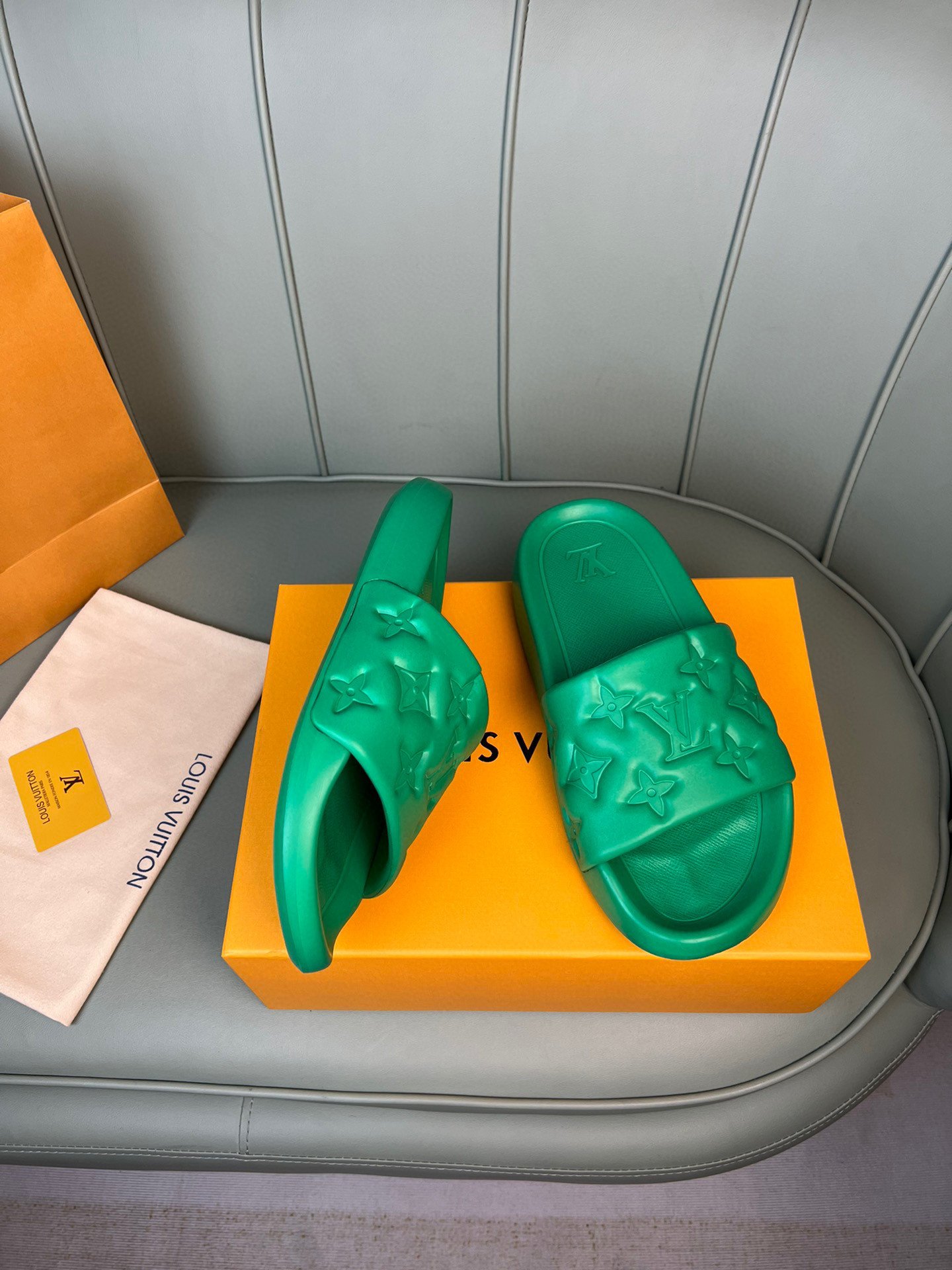 Louis Vuitton Waterfront Mule In Green, Men