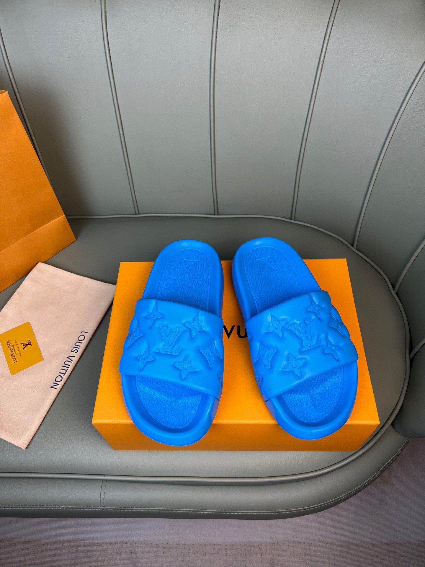 Louis Vuitton Waterfront Mule In Royal Blue, Men