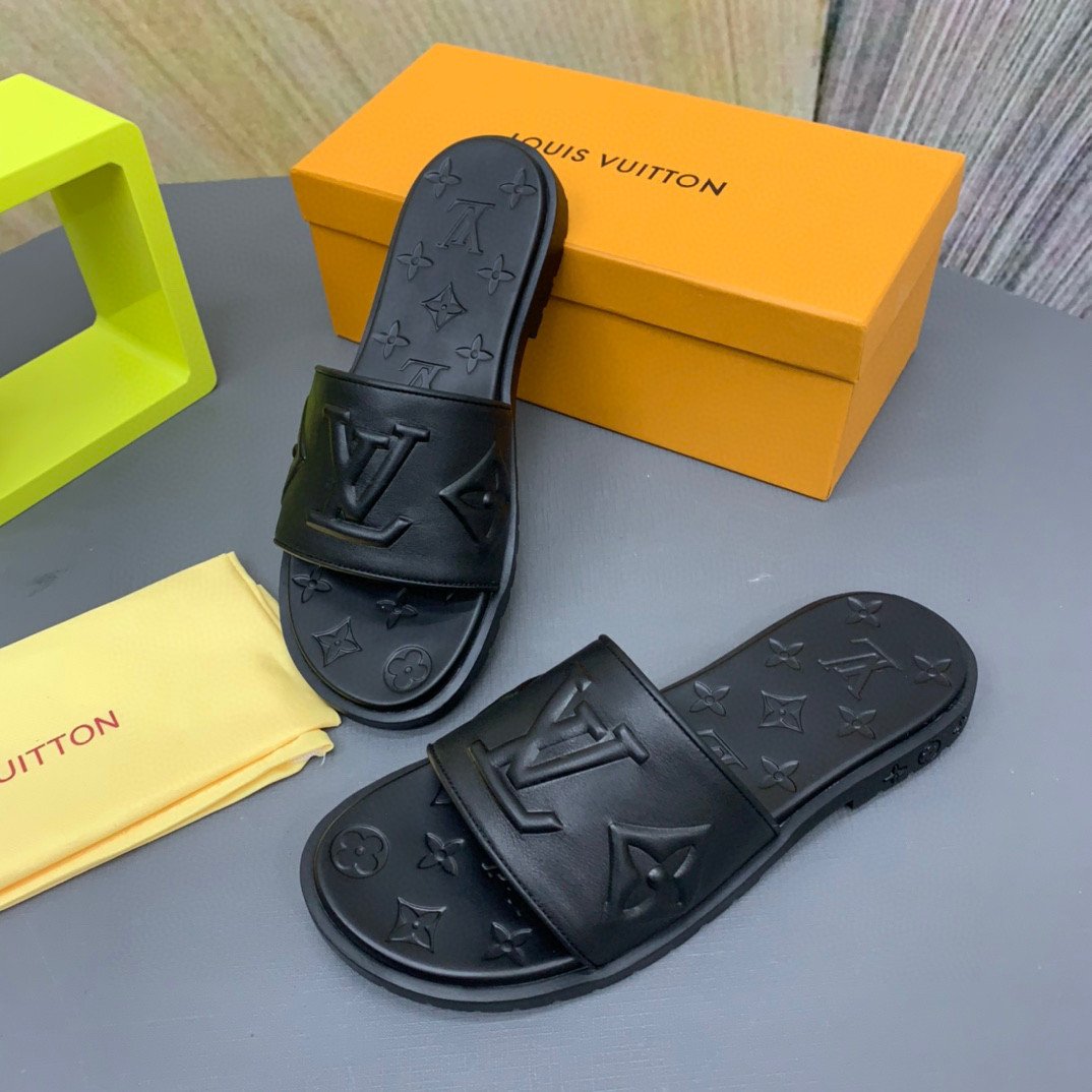 Louis Vuitton Waterfront Mule Slide LV Embossed, Men