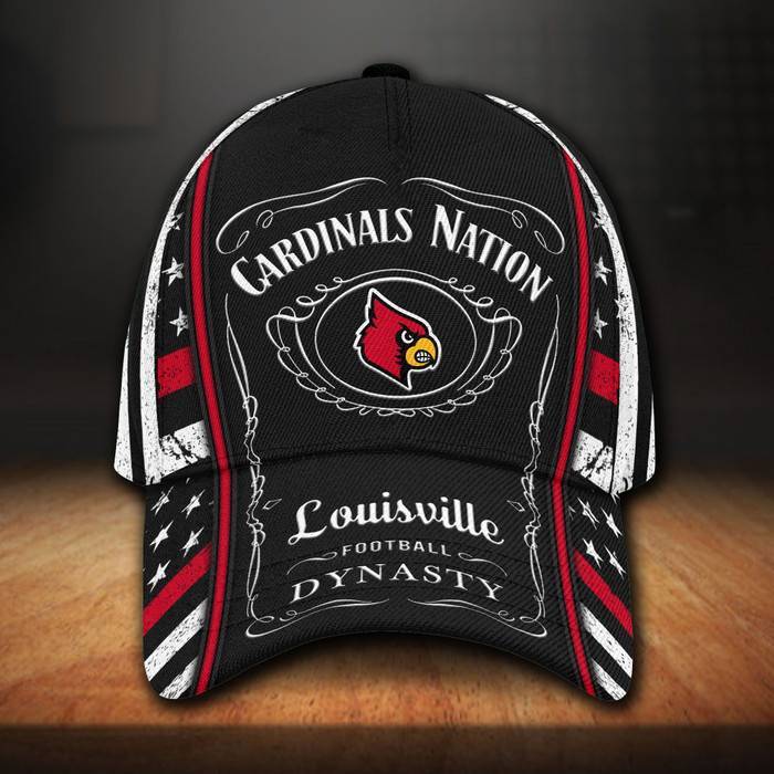 Louisville Cardinals Jack Daniel Logo 3D Baseball Cap CNI490
