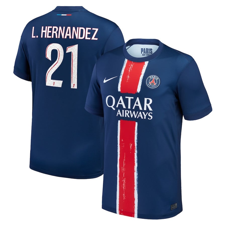 Lucas Hernndez 21 Paris Saint-Germain 2024/25 Home Men Jersey - Navy