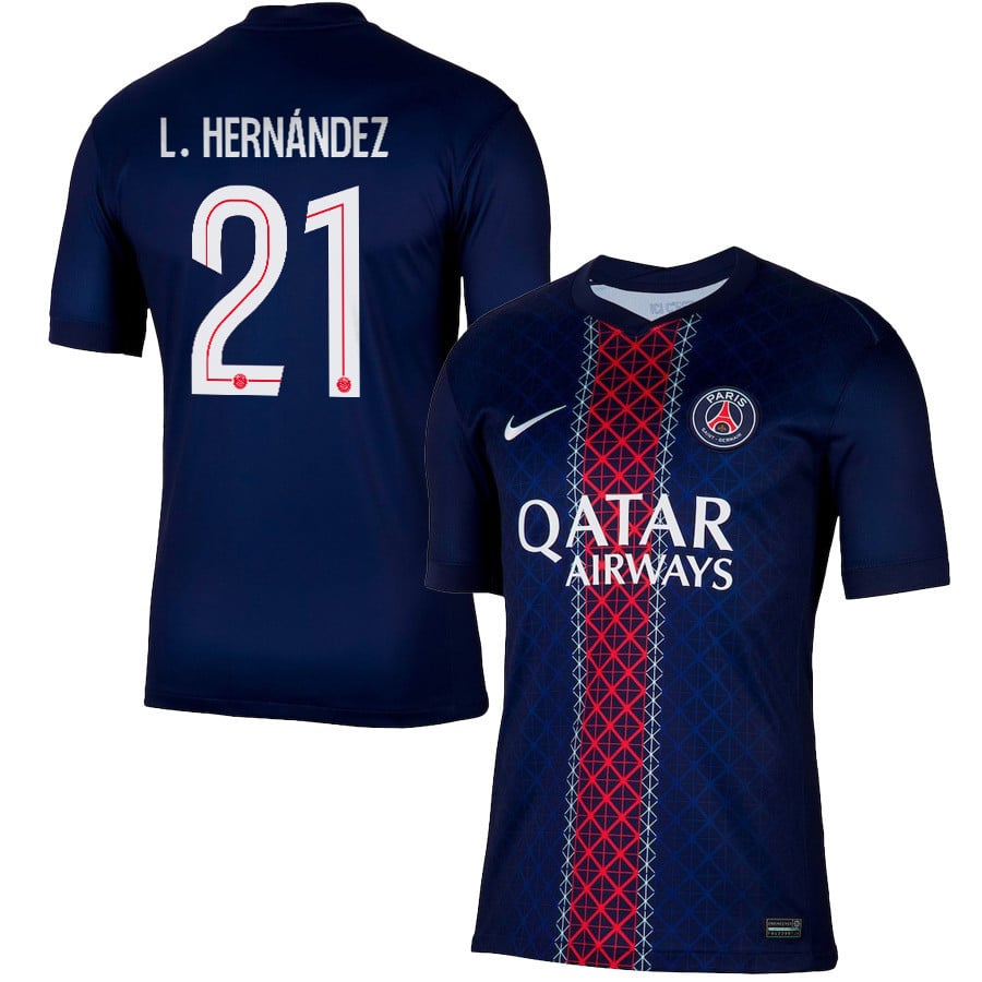 Lucas Hernndez 21 Paris Saint-Germain 2025/26 Home Men Jersey - Navy