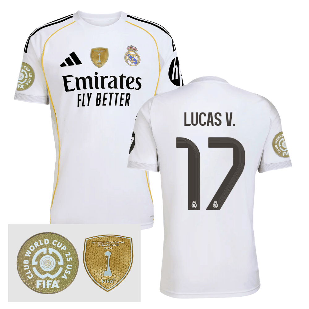 Lucas Vzquez 17 Real Madrid 2025/26 FIFA Club World Cup 25 USA Patch Home Men Jersey - White