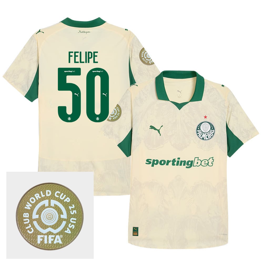 Luis Felipe 50 SE Palmeiras x KidSuper 2025/26 FIFA Club World Cup 25 USA Patch Men Jersey - Yellow