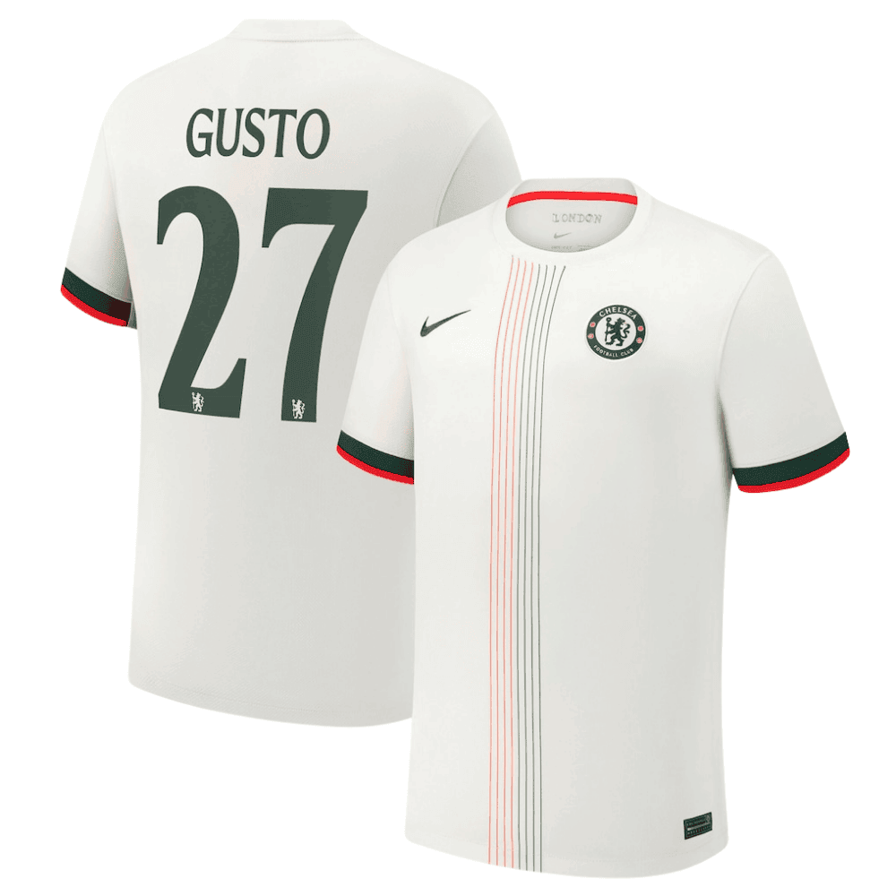Malo Gusto 27 Chelsea 2025/26 Cup Away Men Jersey - White