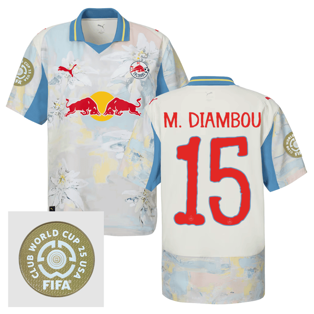 Mamady Diambou 15 Red Bull Salzburg x KidSuper 2025/26 FIFA Club World Cup 25 USA Patch Men Jersey - Beige
