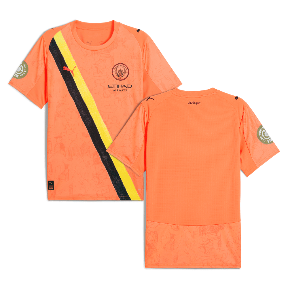 Manchester City x KidSuper 2025/26 FIFA Club World Cup 25 USA Patch Men Jersey - Orange