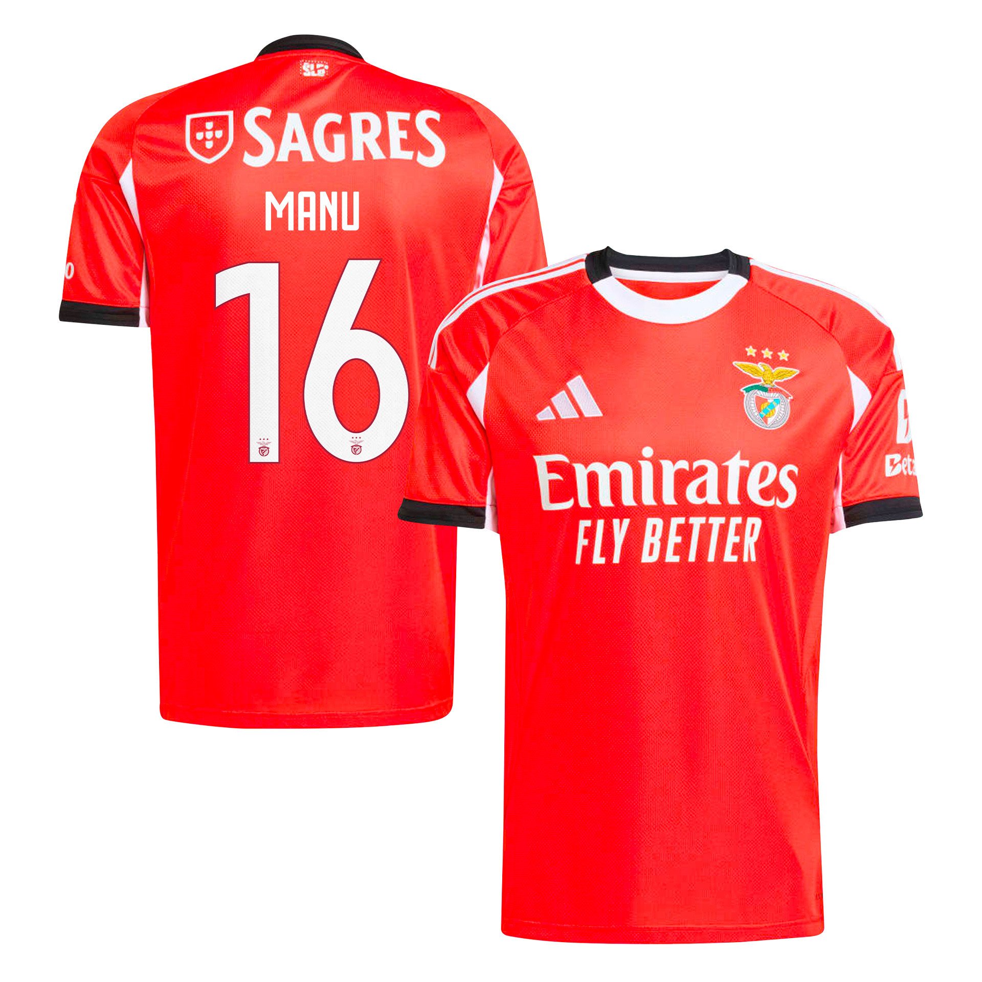 Manu Silva 16 SL Benfica 2025/26 Home Men Jersey - Red