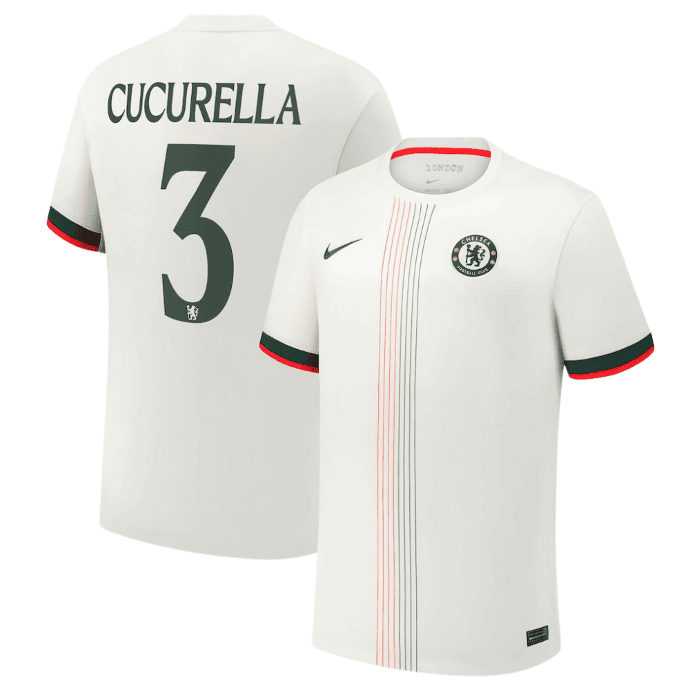 Marc Cucurella 3 Chelsea 2025/26 Cup Away Men Jersey - White