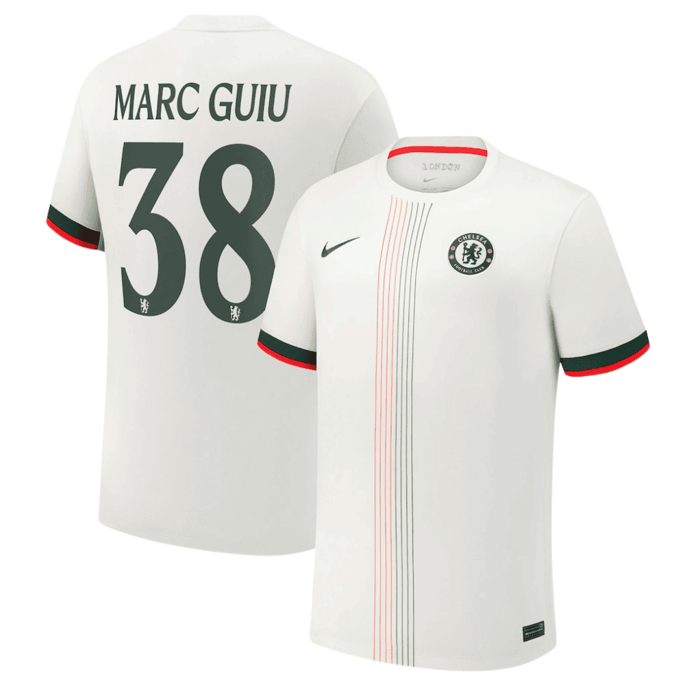 Marc Guiu 38 Chelsea 2025/26 Cup Away Men Jersey - White