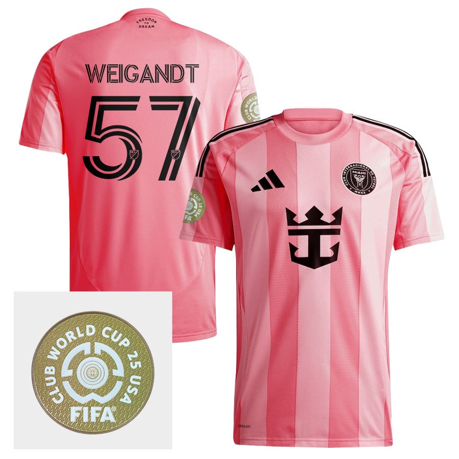 Marcelo Weigandt 57 Inter Miami CF 2025 Euforia FIFA Club World Cup 25 USA Patch Men Jersey - Light Pink