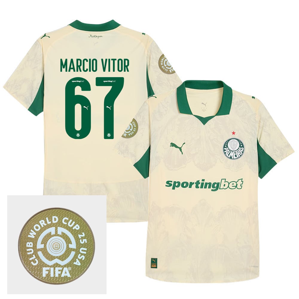 Marcio Vitor 67 SE Palmeiras x KidSuper 2025/26 FIFA Club World Cup 25 USA Patch Men Jersey - Yellow