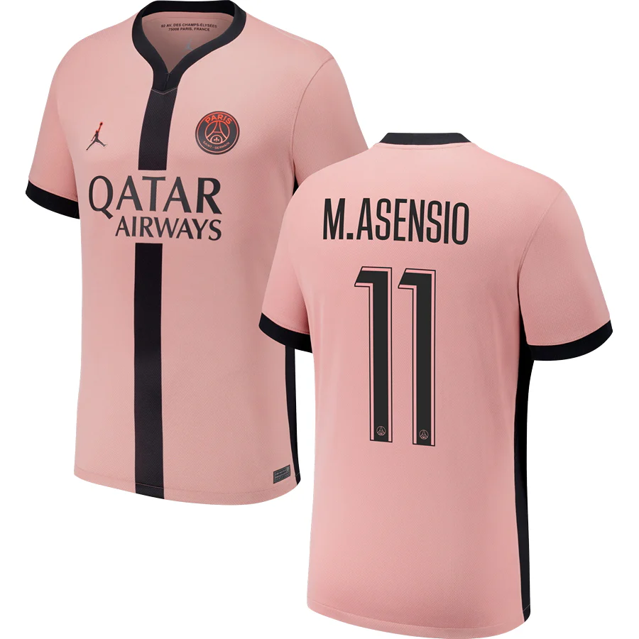 Marco Asensio #11 Paris Saint-Germain 2024-25 Third Jersey - Pink