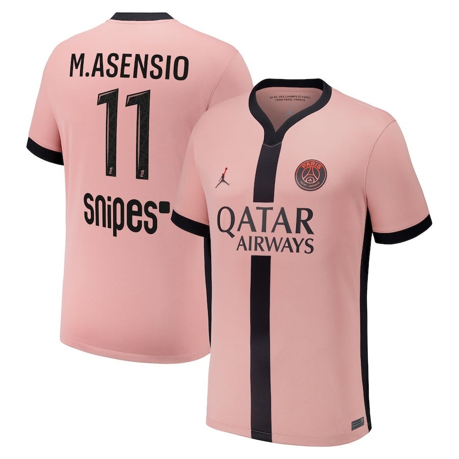 Marco Asensio 11 Paris Saint-Germain 2024/25 Third Men Jersey - Pink