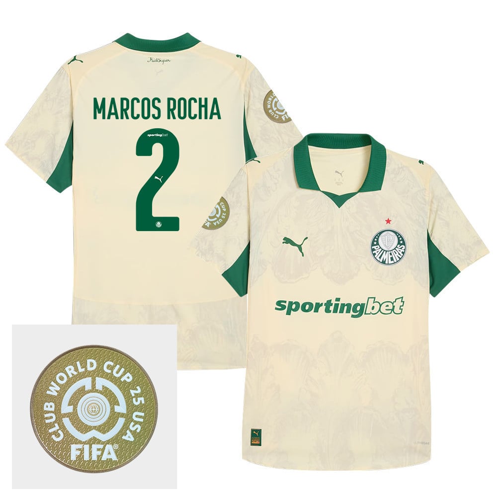 Marcos Rocha 2 SE Palmeiras x KidSuper 2025/26 FIFA Club World Cup 25 USA Patch Men Jersey - Yellow