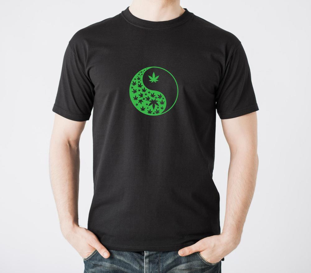 Marijuana Yin and Yang Symbol - Unisex Standard T-Shirt