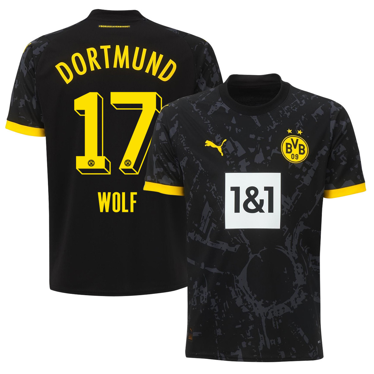 Marius Wolf 17 Borussia Dortmund 2023-24 Away Jersey - Black