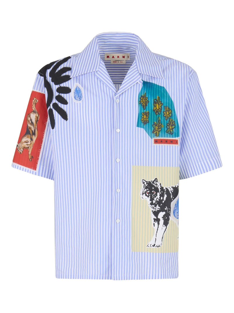 Marni Striped Patchwork Shirt