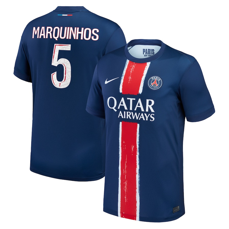 Marquinhos 5 Paris Saint-Germain 2024-25 Home Jersey - Navy