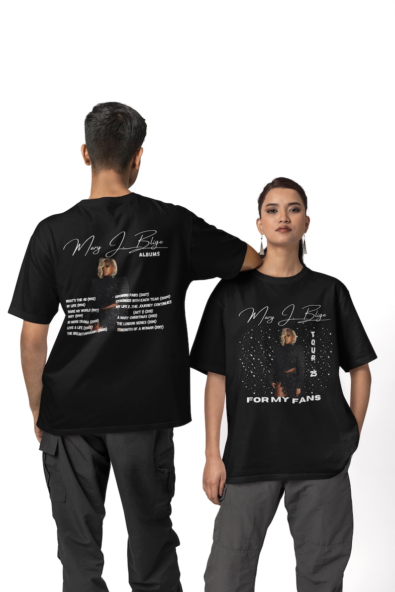 Mary J Blige Graphic Shirt, Mary J Blige, For My Fans Tour 2025 T-Shirt