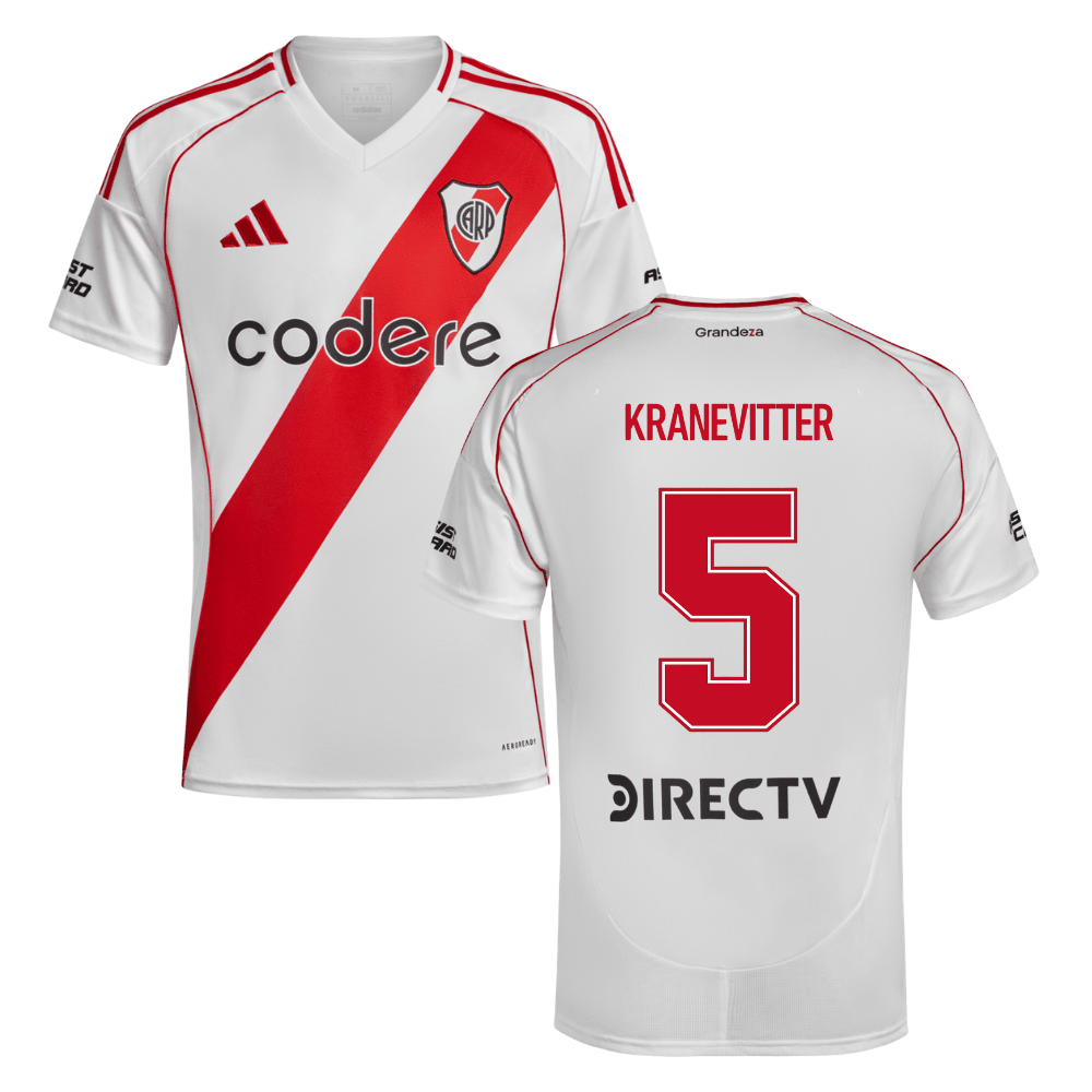 Matias Kranevitter 5 River Plate 2024-25 Home Match Jersey - White