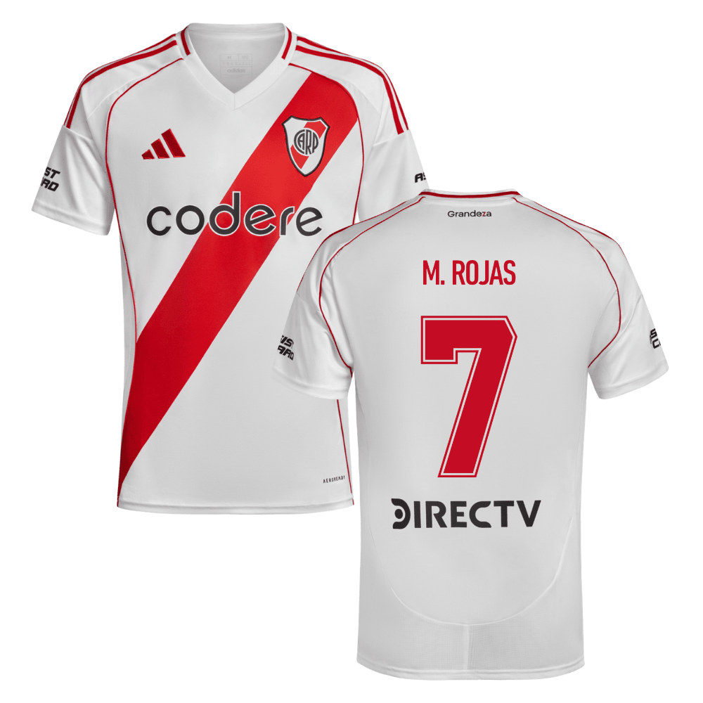 Matias Rojas 7 River Plate 2024-25 Home Match Jersey - White