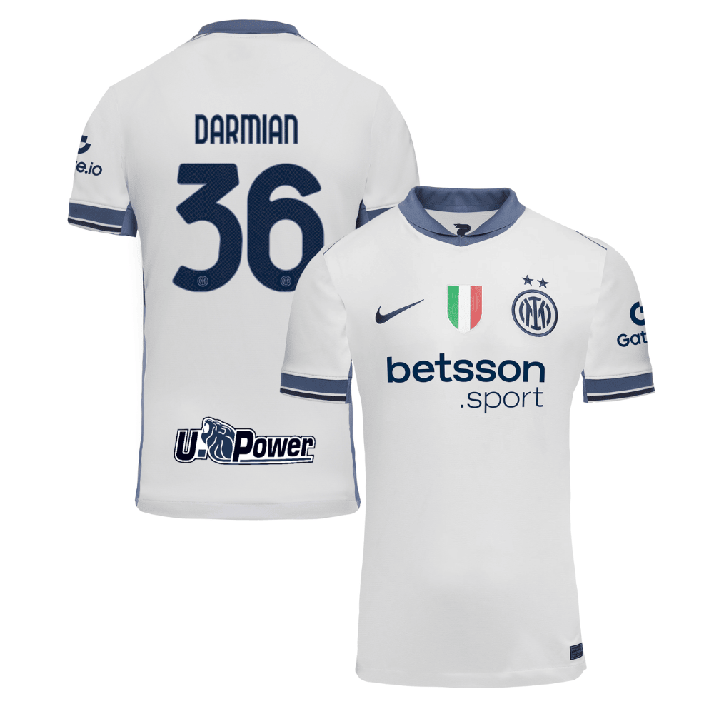 Matteo Darmian 36 Inter Milan 2024-25 Away Men Jersey - White