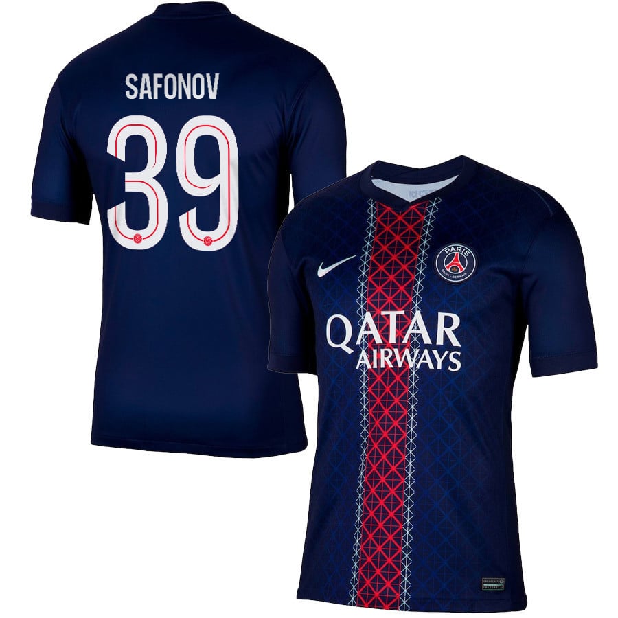 Matvei Safonov 39 Paris Saint-Germain 2025/26 Home Men Jersey - Navy
