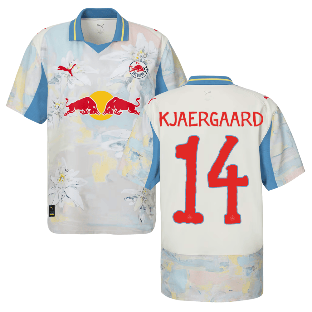 Maurits Kjrgaard 14 Red Bull Salzburg x KidSuper 2025/26 Men Jersey - Beige