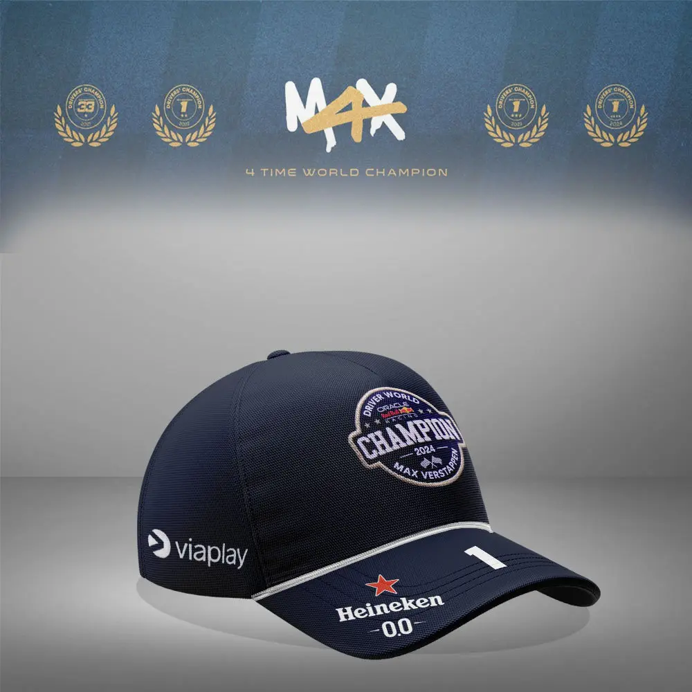 Max Verstappen Red Bull Racing 2024 World Champion Classic Cap Navy Whd1105