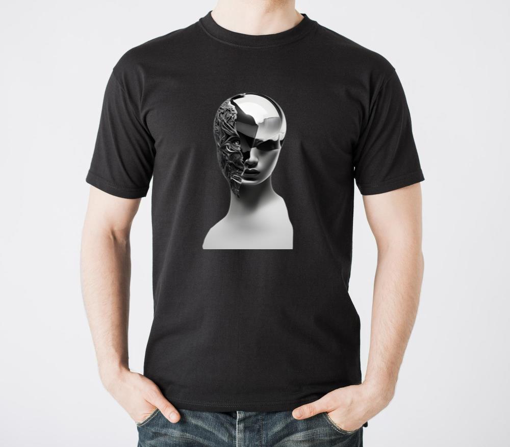 Memories fading away man head, abstract, void, - Unisex Standard T-Shirt
