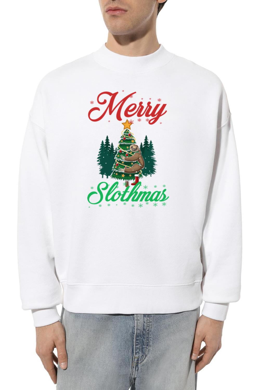 Merry Slothmas Christmas Sloth Lover summer - Unisex Sweatshirt