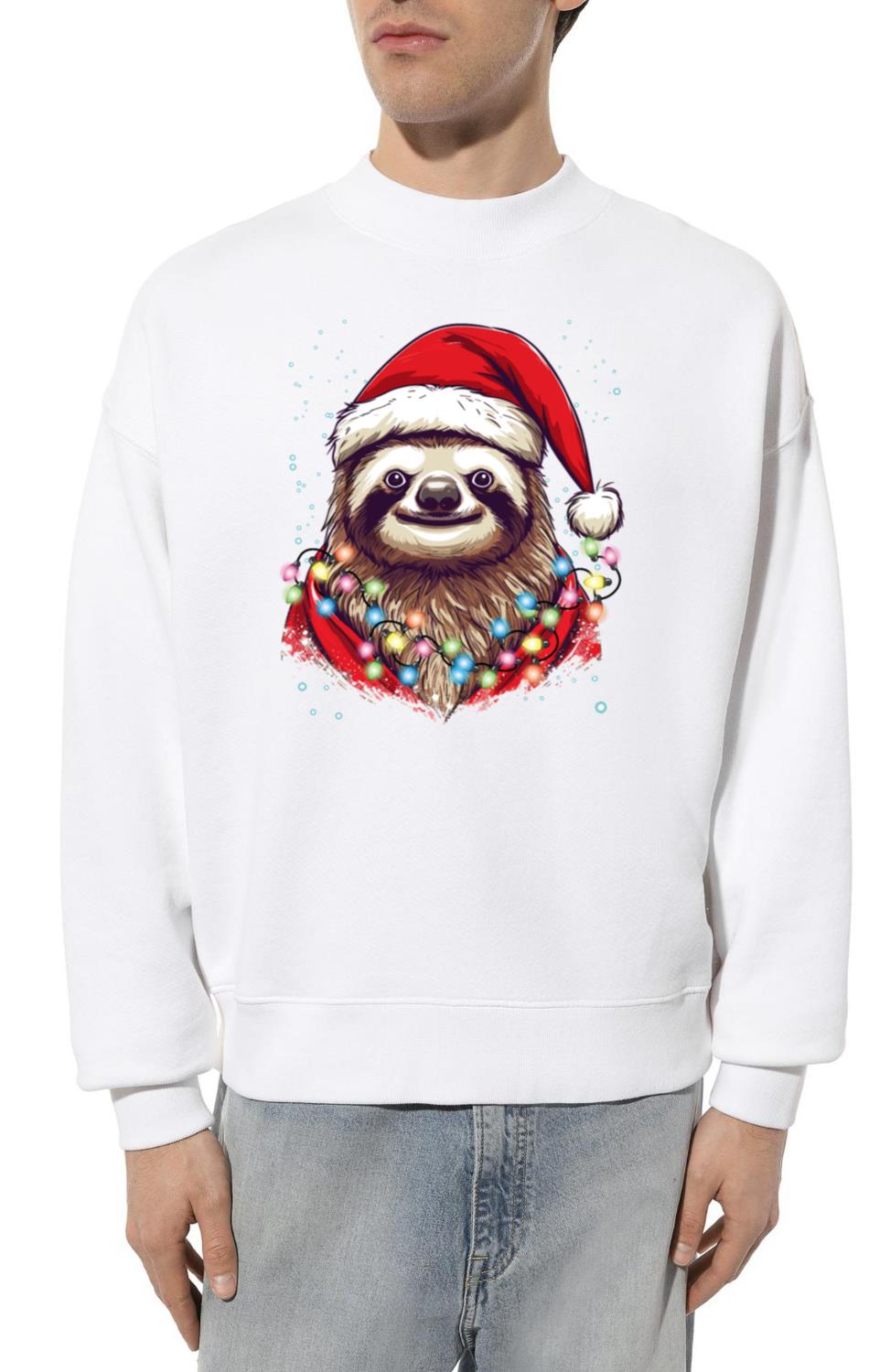Merry Slothmas - Funny Cute Sloth Design Christmas - Unisex Sweatshirt