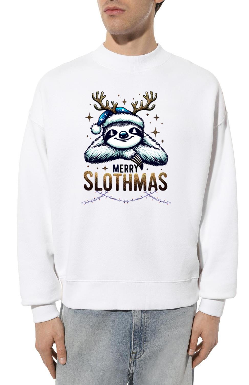Merry Slothmas Holiday Cute, Fun, Festive Gear - Unisex Sweatshirt