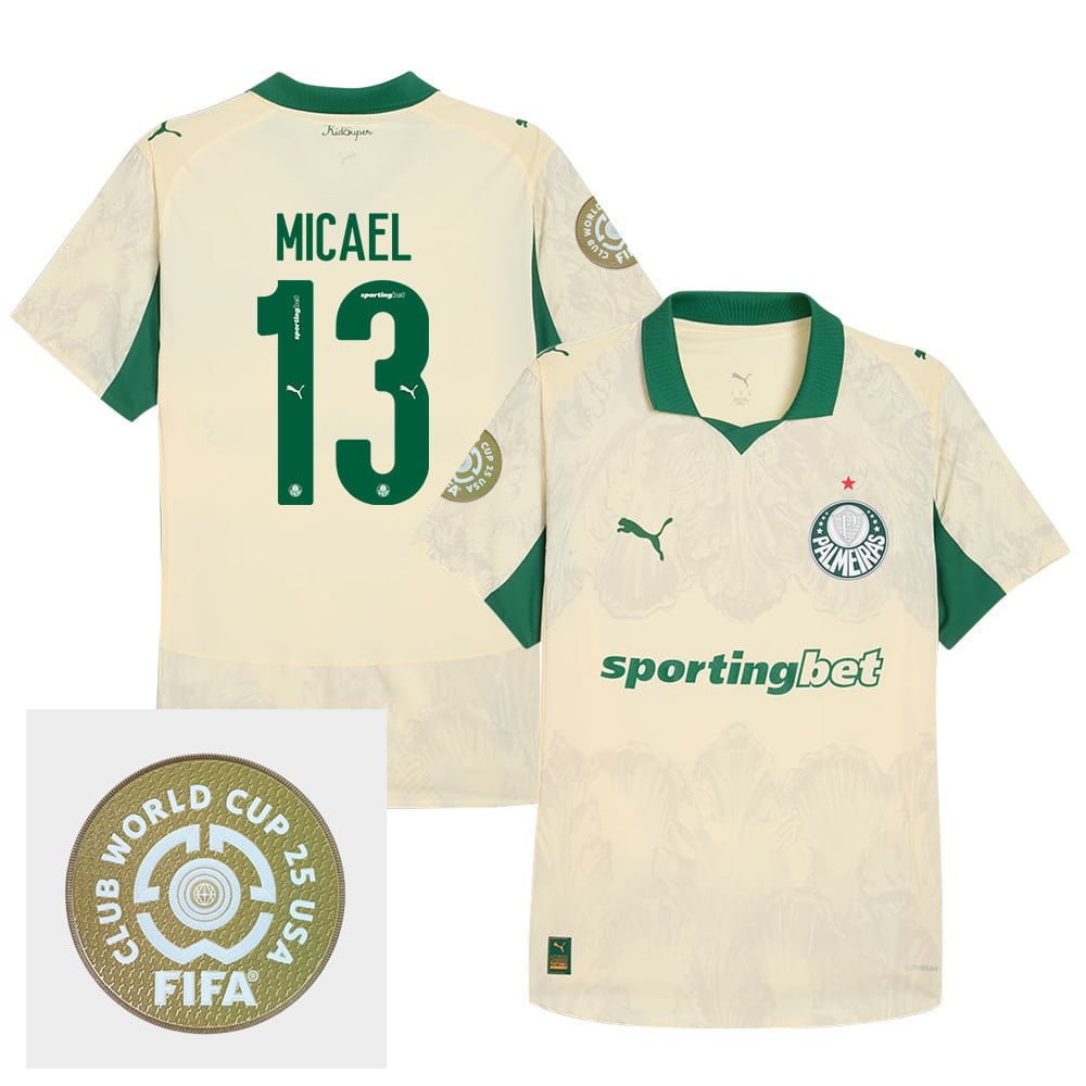 Micael 13 SE Palmeiras x KidSuper 2025/26 FIFA Club World Cup 25 USA Patch Men Jersey - Yellow