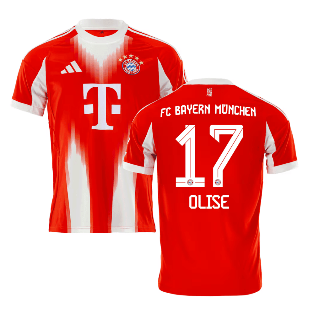 Michael Olise 17 Bayern Munich 2025/26 Home Men Jersey - Red