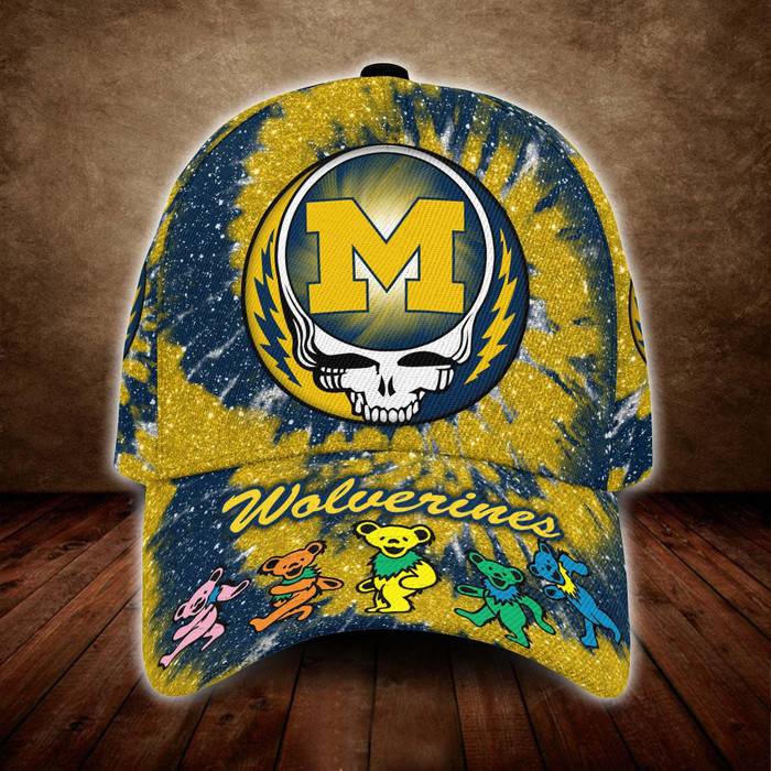 Michigan Wolverines x Grateful Dead 3D Classic Baseball Cap CNI1954