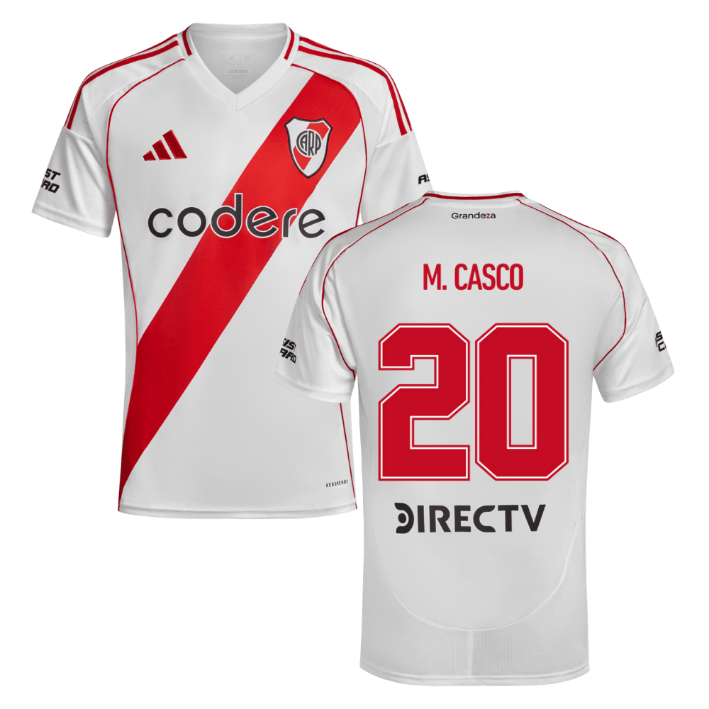 Milton Casco 20 River Plate 2024-25 Home Match Jersey - White